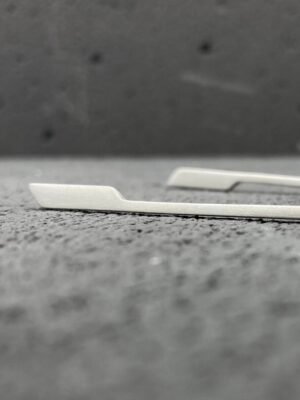 Second image of product: Edgy long stud earrings in sterling silver