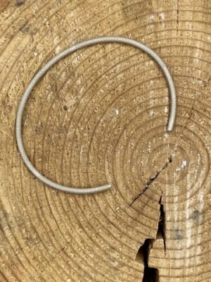 Second image of product: Textured cuff bracelet in oxidized sterling silver