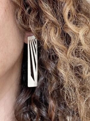 Statement stud earrings in sterling silver