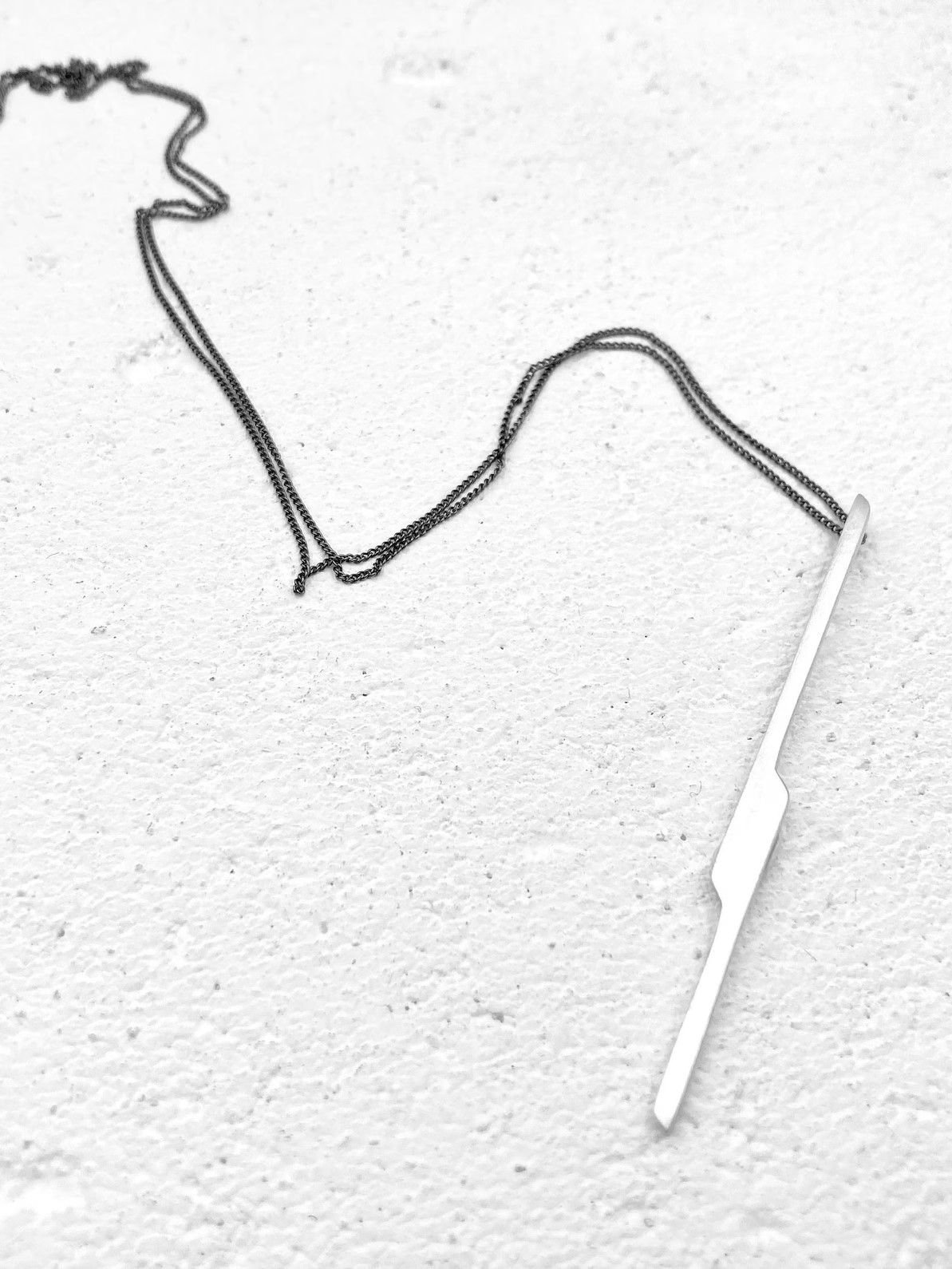 Minimalist layered pendant necklace in sterling silver