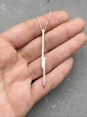 Second image of product: Minimalist layered pendant necklace in sterling silver