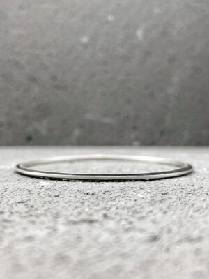 Modern bangle bracelet in oxidized sterling silver
