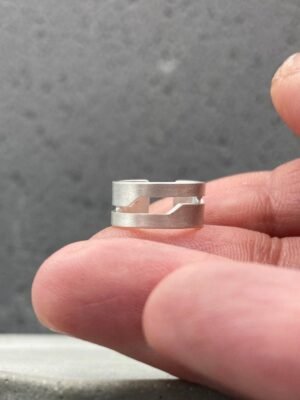 Geometric ear cuff in sterling silver