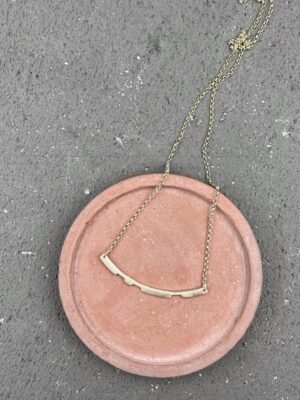 Second image of product: Asymmetrical minimalist necklace in sterling silver