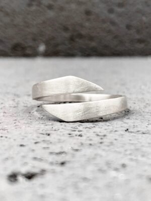Minimalist wrap ring in sterling silver