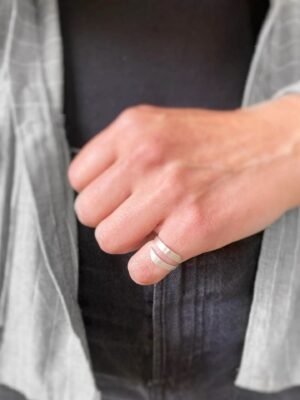 Second image of product: Minimalist wrap ring in sterling silver
