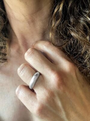 Chunky dome ring in sterling silver