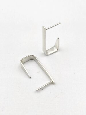 Small minimalist stud earrings in sterling silver