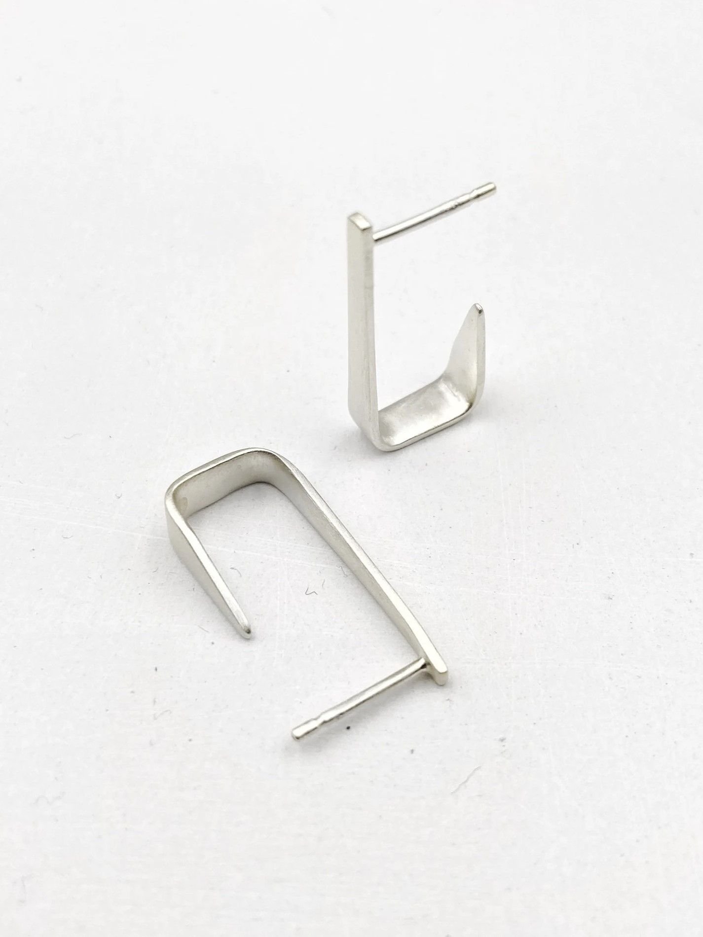 Small minimalist stud earrings in sterling silver