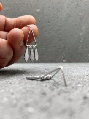 Second image of product: Boho - chic dangle earrings in sterling silver