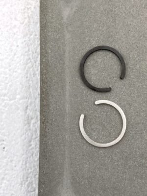 Second image of product: Silver & black sterling silver minimalist ear cuff set