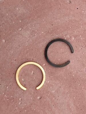 Gold & Black sterling silver minimalist ear cuff set