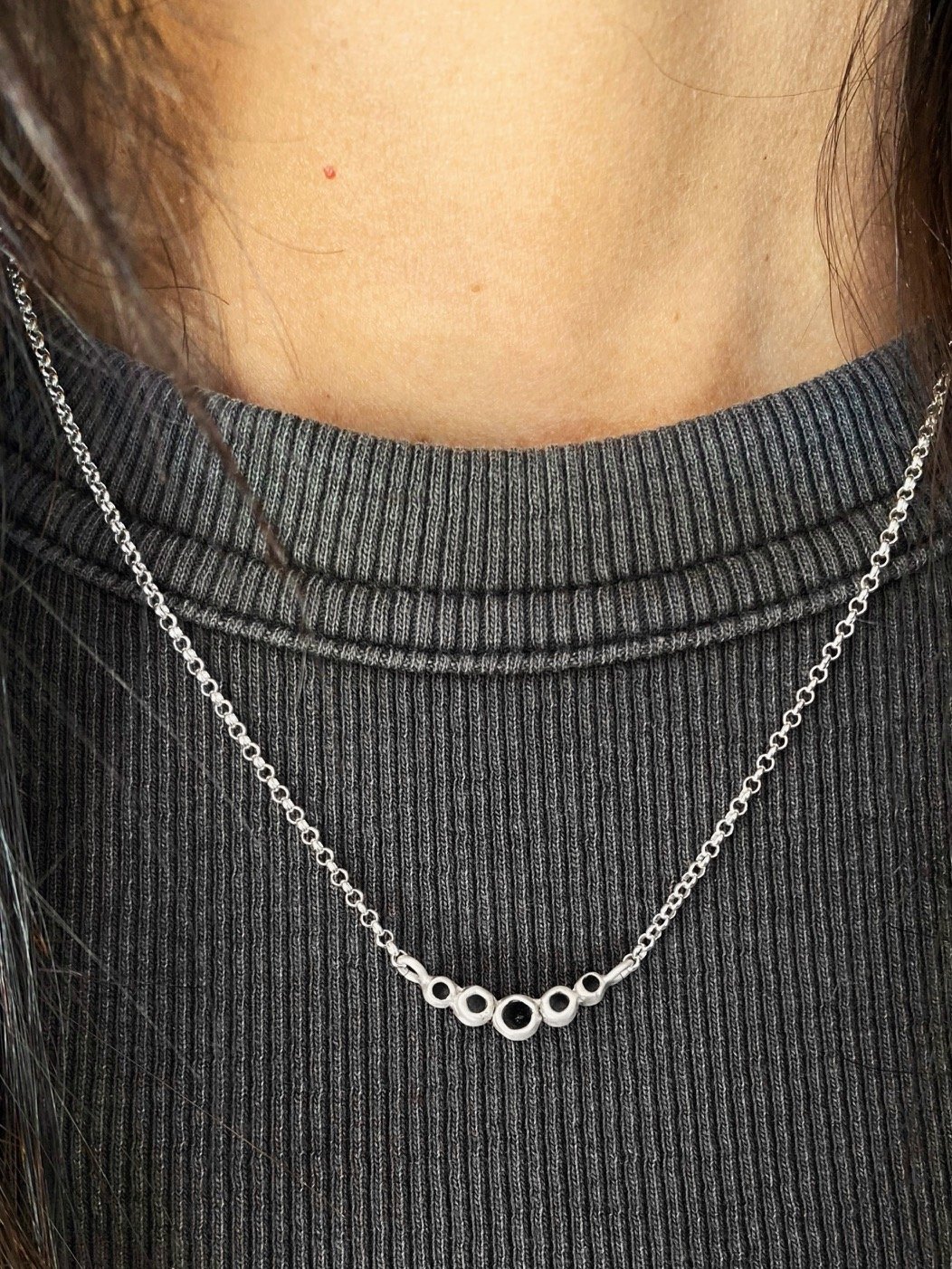 Seeds necklace in oxidised sterling silver - Image 2