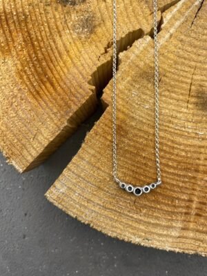 Seeds necklace in oxidised sterling silver