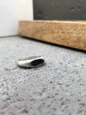 Minimalist ring in oxidised sterling silver