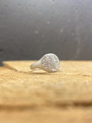 Forms raw ring in sterling silver