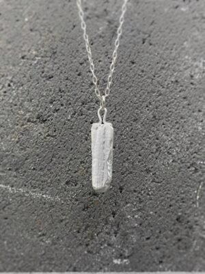 Forms raw sterling silver necklace