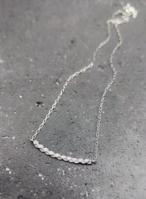 Forms textured sterling silver necklace