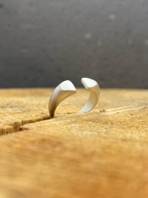 Sculptural open ring in sterling silver