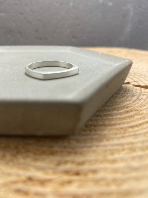 Stackable geometric ring in sterling silver - Image 5